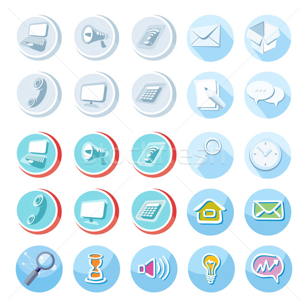 Electronic device icons in cartoon style Stock photo © robuart