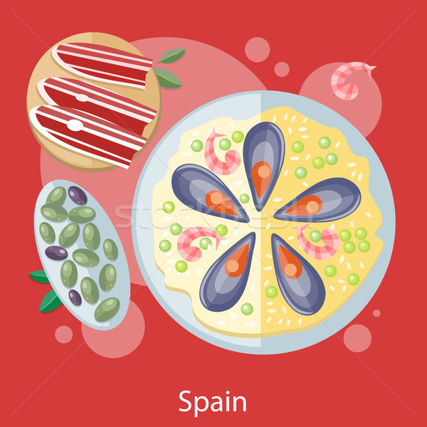 Paella traditional Spanish meal Stock photo © robuart