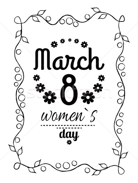 Womens Day March Eight Greeting Card Design Vector Stock photo © robuart