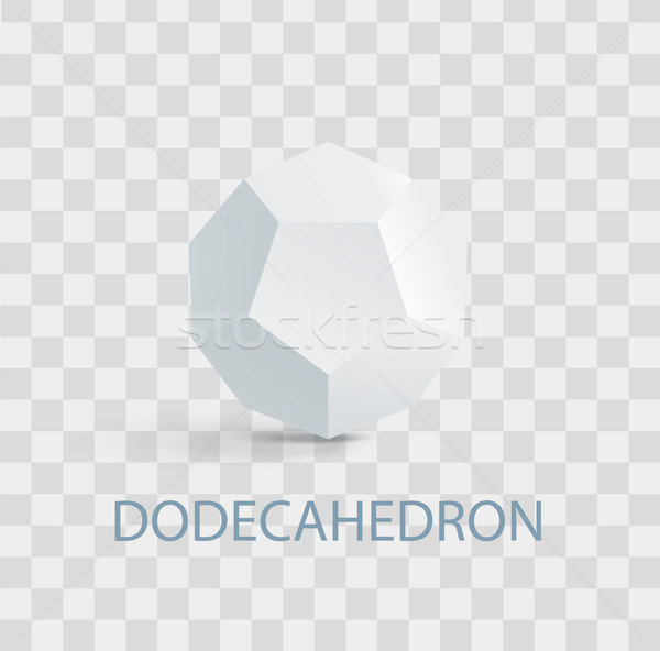 Dodecahedron Complicated White Geometric Figure Stock photo © robuart