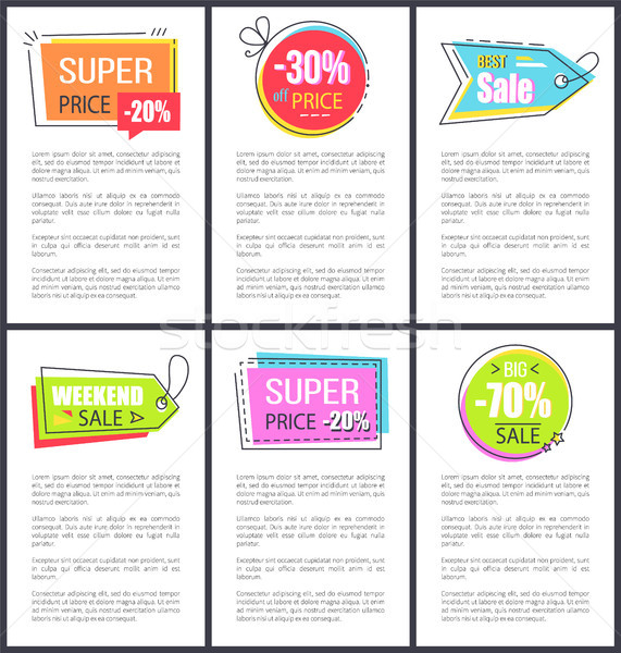 Super Price and Weekend Sale Vector Illustration Stock photo © robuart