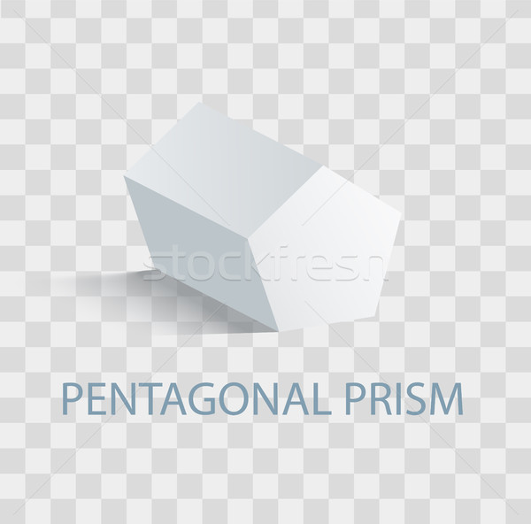 Pentagonal Prism Geometric Figure of White Color Stock photo © robuart