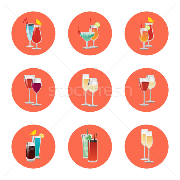 Par cocktails elite clássico exótico beber Foto stock © robuart