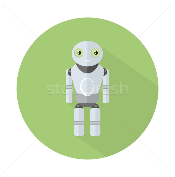 Robot with long shadow Stock photo © robuart