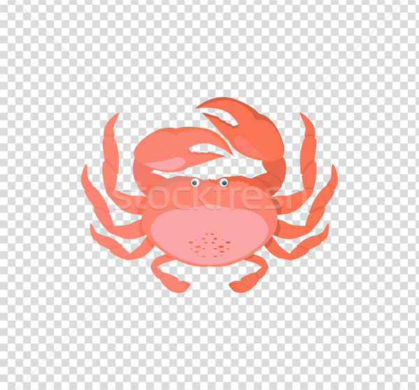 Amuzant desen animat crab icoană izolat apă Imagine de stoc © robuart