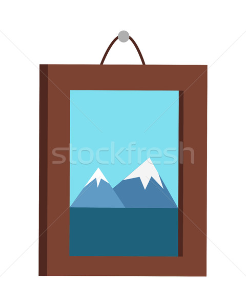 Picture in Frame Hanging on the Wall Stock photo © robuart