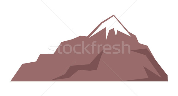 Rocky Mountain Isolated Illustration on White Stock photo © robuart