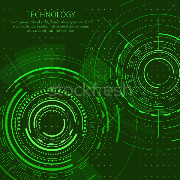 Technology Poster with Text Vector Illustration Stock photo © robuart