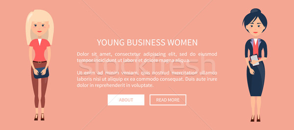 Jovem mulher de negócios isolado rosa fundo branco Foto stock © robuart
