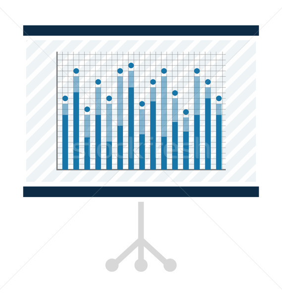 Statistical Chart with Bars on Projector Screen Stock photo © robuart