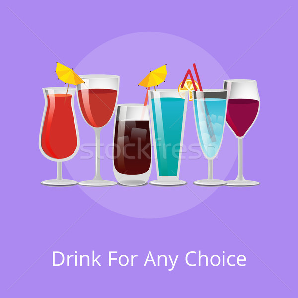 Drink for any Choice Poster Summer Cocktails Set Stock photo © robuart