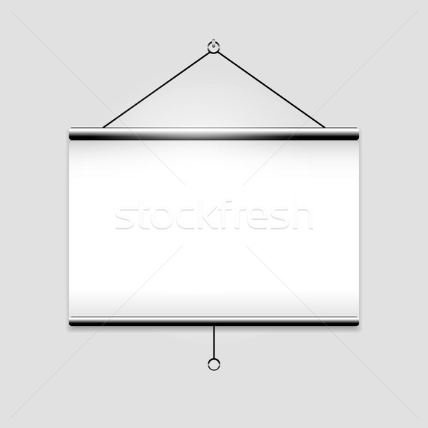 Blanco Screen proyector limpio negocios escuela Foto stock © robuart