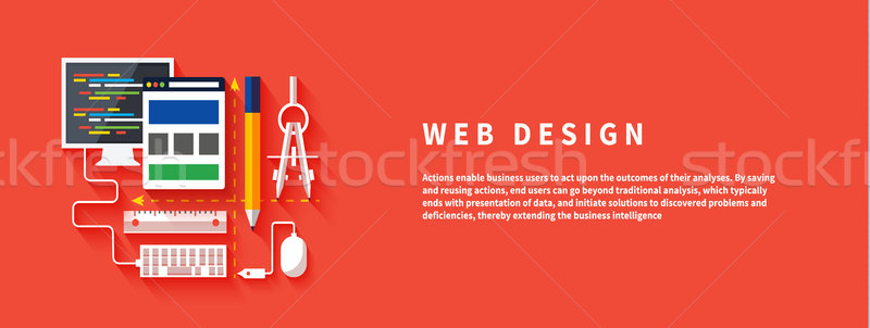 Webデザイン プログラム デザイン アーキテクチャ コンピュータモニター 画面 ストックフォト © robuart