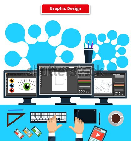 Graphic design and designer tools concept Stock photo © robuart