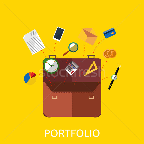 Portfolio with Coin Watch and Document Data  Stock photo © robuart