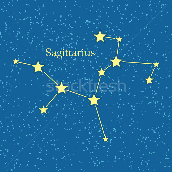 Night Sky with Sagittarius Constellation Vector Stock photo © robuart