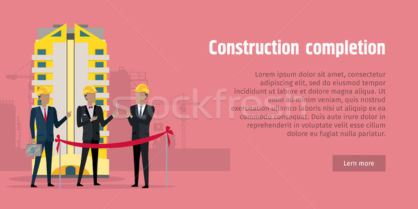 Construcción terminación edificio diseno web banner Foto stock © robuart