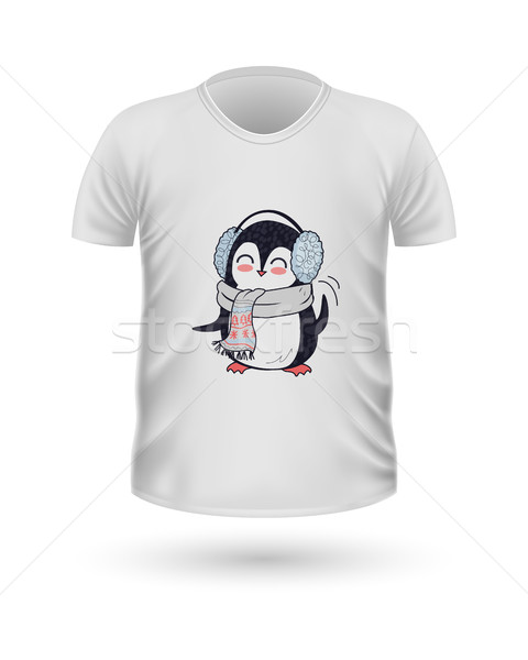 Stock foto: Tshirt · Vorderseite · Ansicht · Tiere · isoliert · weiß