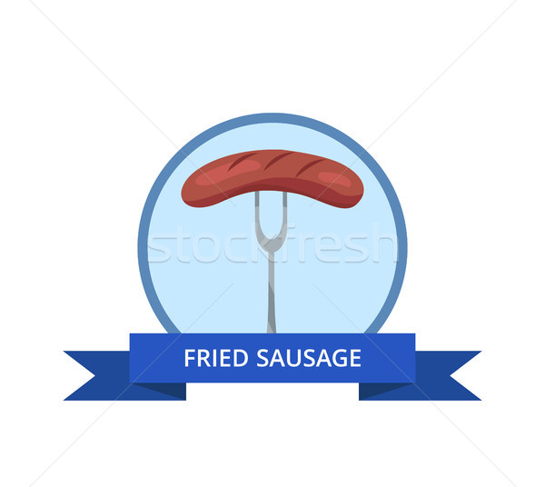 Fried Sausage Logo with Traditional German Snack Stock photo © robuart