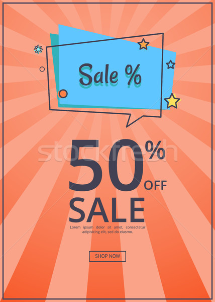 Vásár akciók 50 el szöveg vektor Stock fotó © robuart