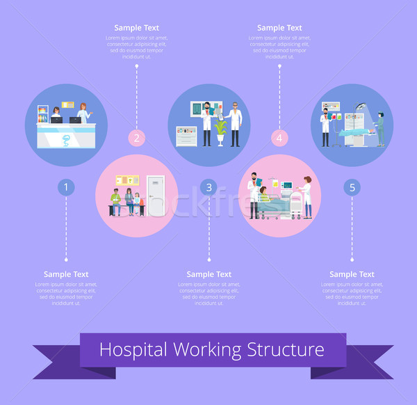 Hospital Working Structure Vector Illustration Stock photo © robuart