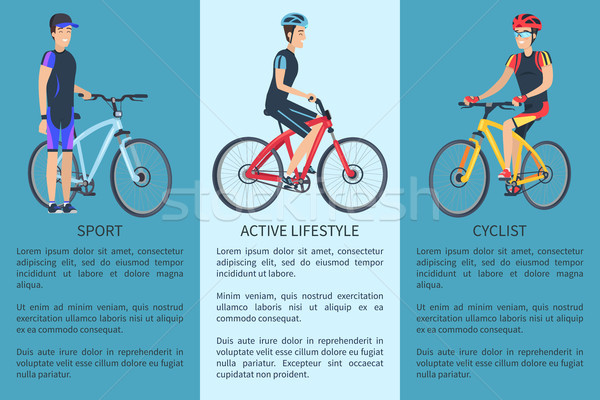 Sport and Active Lifestyle Set Vector Illustration Stock photo © robuart