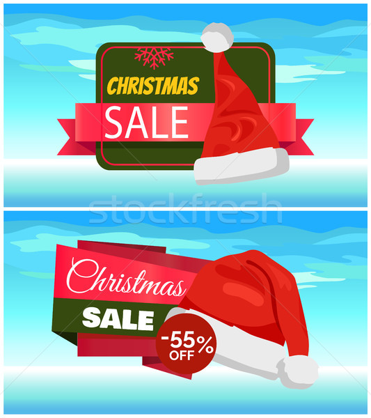 Premium Quality Half Price Christmas Sale Posters Stock photo © robuart