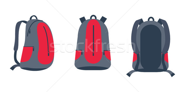 Backpack for Bike Riding Set Vector Illustration Stock photo © robuart