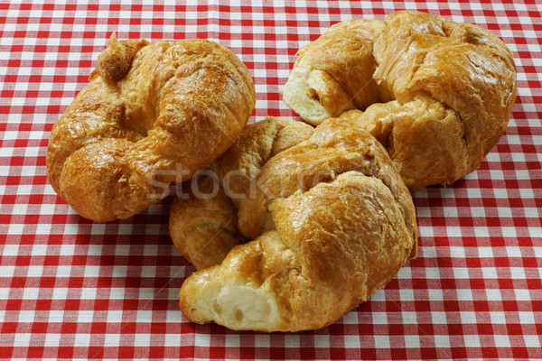 Croissants pano grupo fresco vermelho comida Foto stock © rogerashford