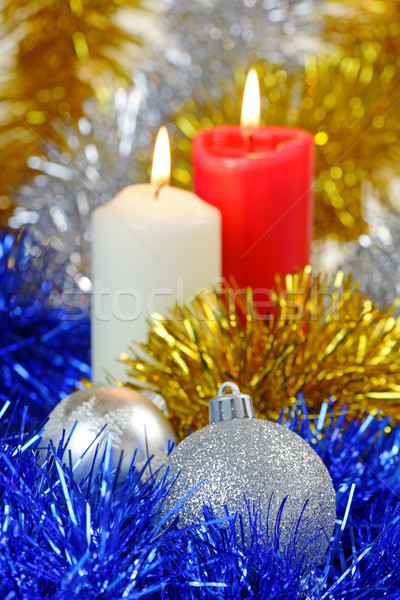 Christmas Baubles and Candles Stock photo © rogerashford
