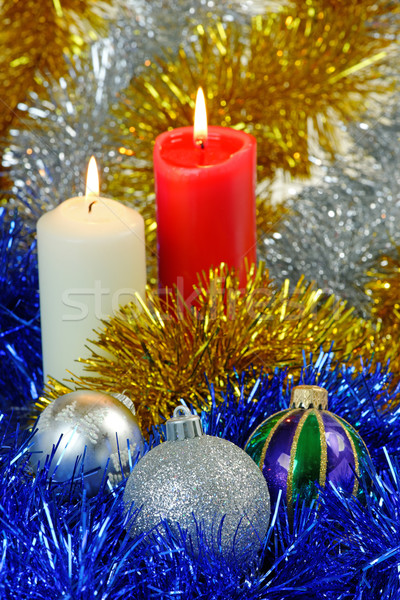 Christmas Baubles and Candles Stock photo © rogerashford