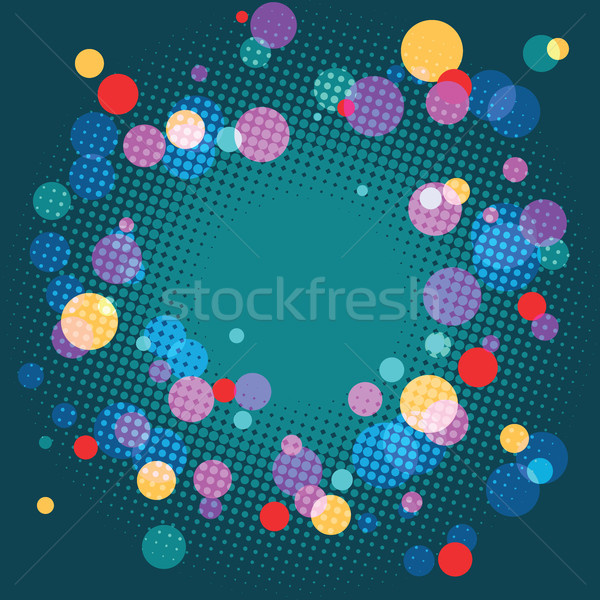 Abstract pop art holiday background dark blue Stock photo © rogistok