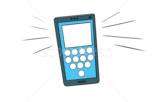 Smartphone écran tactile cartoon pop art rétro Photo stock © rogistok