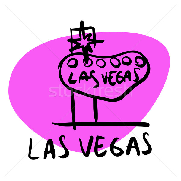 Las Vegas Nevada SUA stilizate imagine oraş Imagine de stoc © rogistok