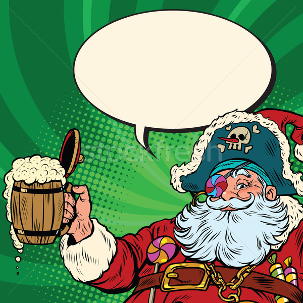 Santa Claus beer in the Irish pub Stock photo © rogistok