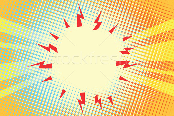 Electric sparks of energy pop art background Stock photo © rogistok