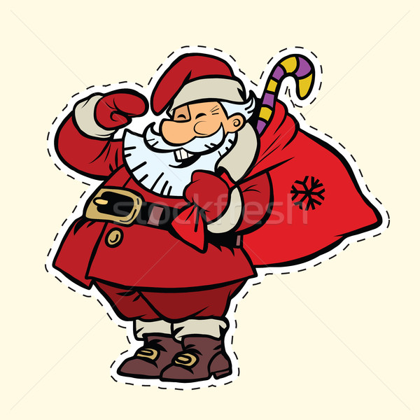 Funny Santa Claus sticker label Stock photo © rogistok