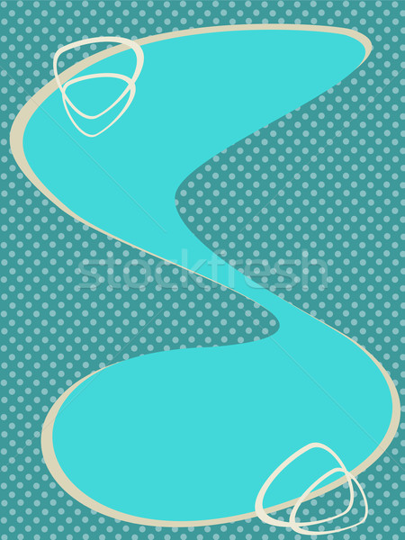 Turquoise résumé rétro tache art nouveau [[stock_photo]] © rogistok