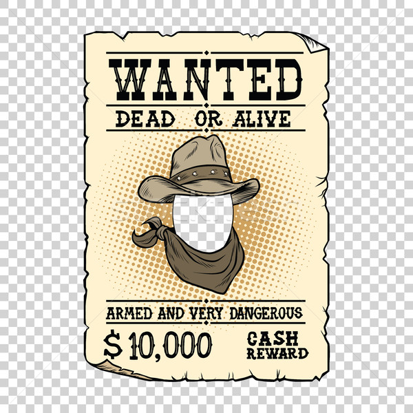 Western ad wanted dead or alive Stock photo © rogistok