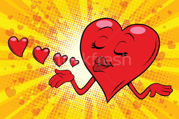 Heart Valentine sends a kiss Stock photo © rogistok
