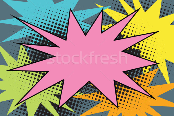 [[stock_photo]]: Rose · dessinées · explosion · pop · art · cartoon