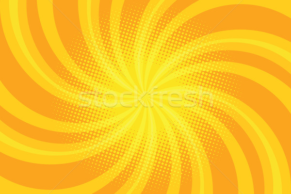 Yellow spiral pop art background Stock photo © rogistok
