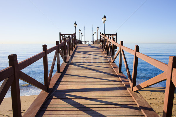 Pier on Costa del Sol in Marbella Stock photo © rognar