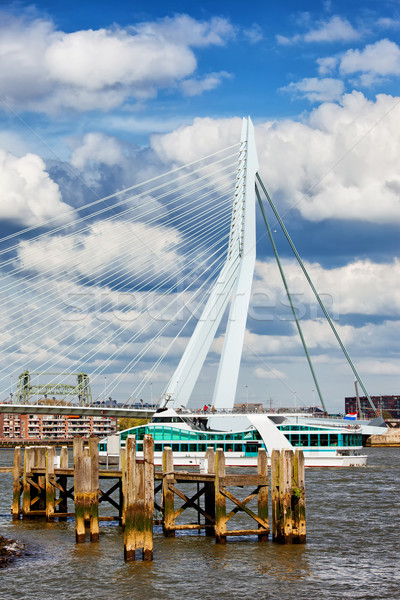 Foto stock: Río · muelle · puente · rotterdam · edad