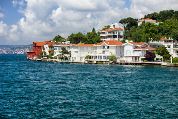 Villas Along The Bosphorus Strait Stock photo © rognar