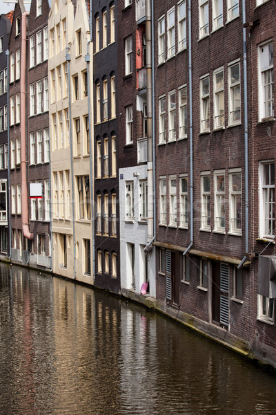 Houses in Old City of Amsterdam Stock photo © rognar