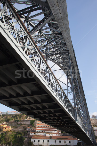 ストックフォト: 橋 · 金属 · アーチ · 建物 · 市 · 建設