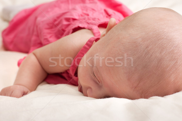 Baby Girl Toddler Lying on Stomach Stock photo © rognar