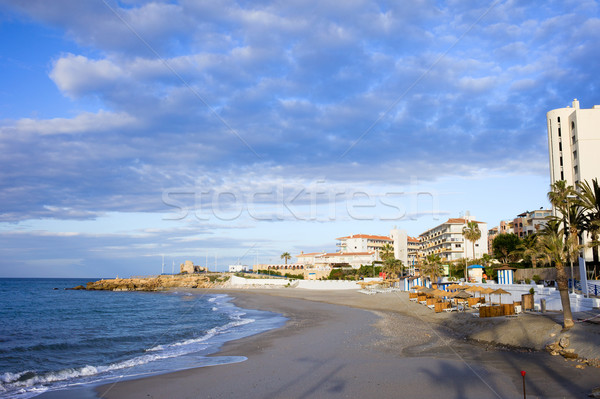 Spiaggia spiaggia di sabbia resort città mediterraneo mare Foto d'archivio © rognar