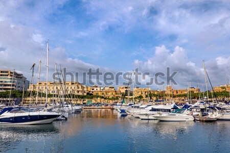 Port marina Barcelona vară ocean navigaţie Imagine de stoc © rognar